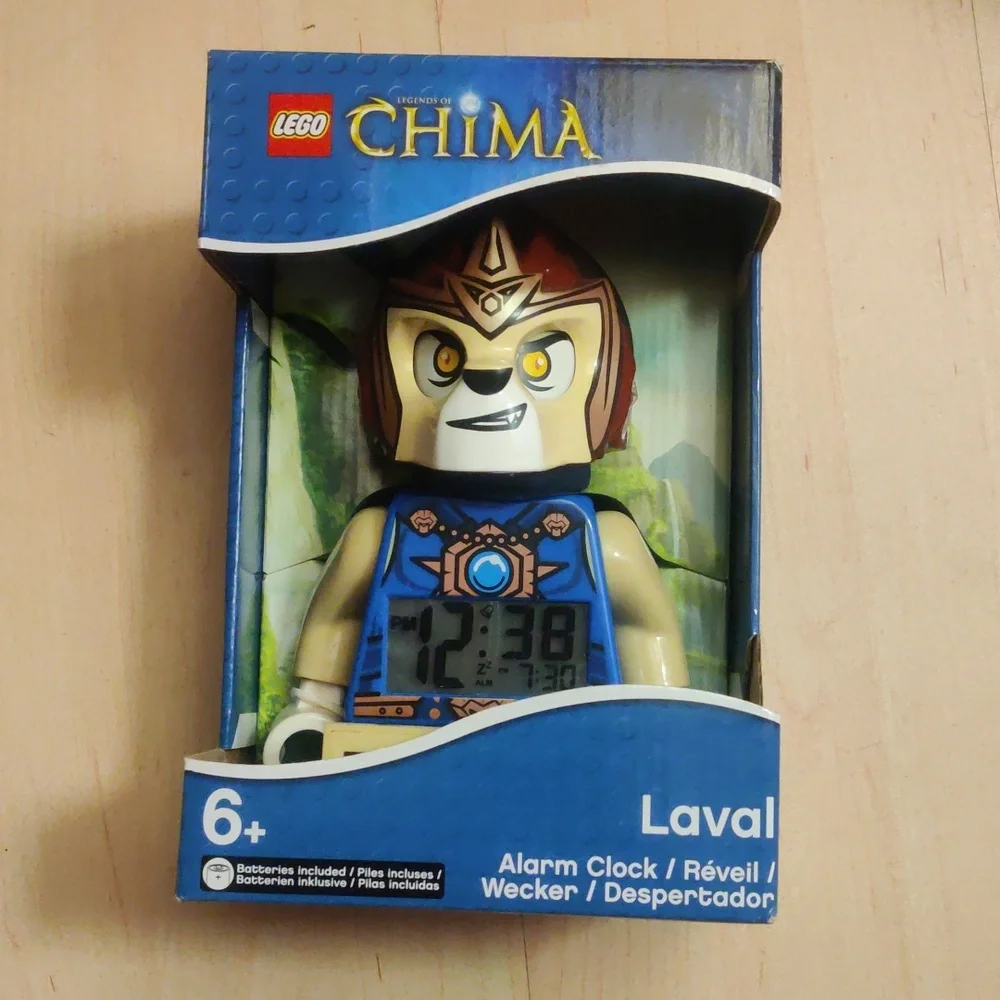 Lego Chima Laval Blue Tan and Yellow Figure Alarm Clock